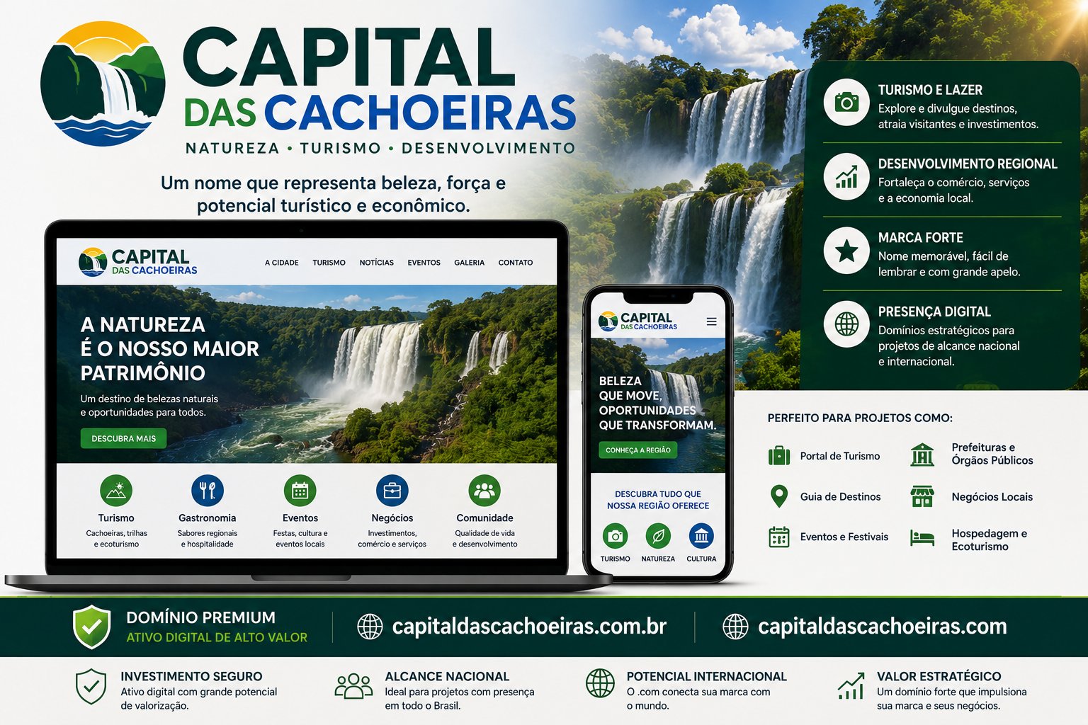 Capitaldascachoeiras.com + .com.br